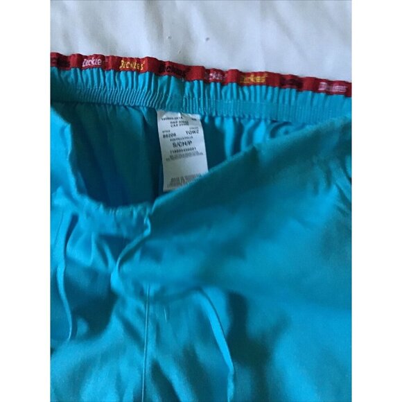 Dickies EDS Signature Womens Drawstring Scrub Pants Small Caribbean Blue Cotton - Picture 9 of 12